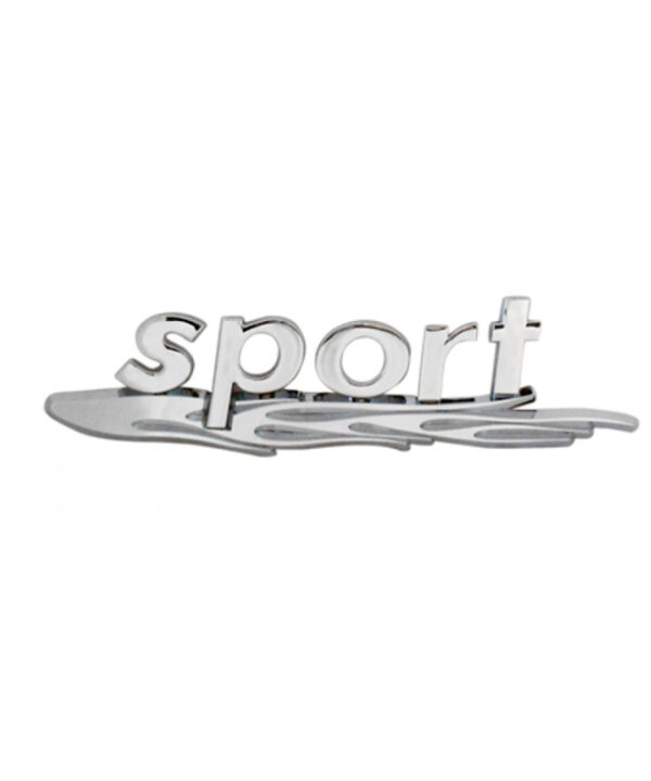 Kimpiris - Αυτοκόλλητo Χρωμίου 3D ''Sport&Fire'' 16cm x 4cm 1 Τεμάχιο