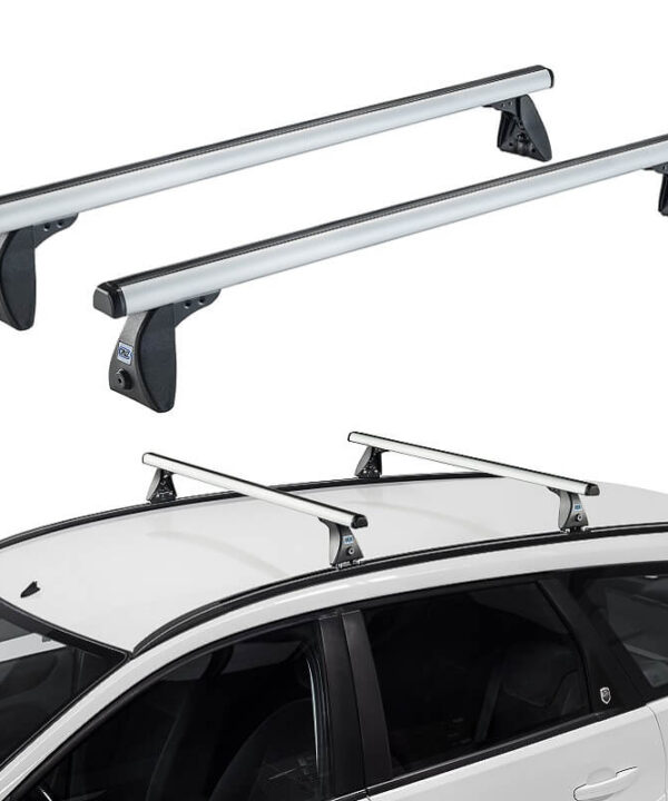 Kimpiris - Μπάρες Οροφής Αλουμινίου CRUZ 924-024 Optima Alu S-118cm Ασημί 2 Τεμάχια