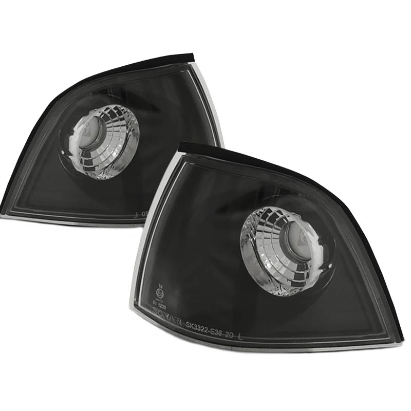 Kimpiris - Μπροστινά Φλας Για Bmw 3 E36 90-99 Coupe/Cabrio Μαύρα 2 Τεμάχια Sonar