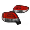 Kimpiris - Πισινά Φανάρια Set Για Peugeot 206 98-07 Led Bar Κόκκινα/Crystal Eagle Eyes