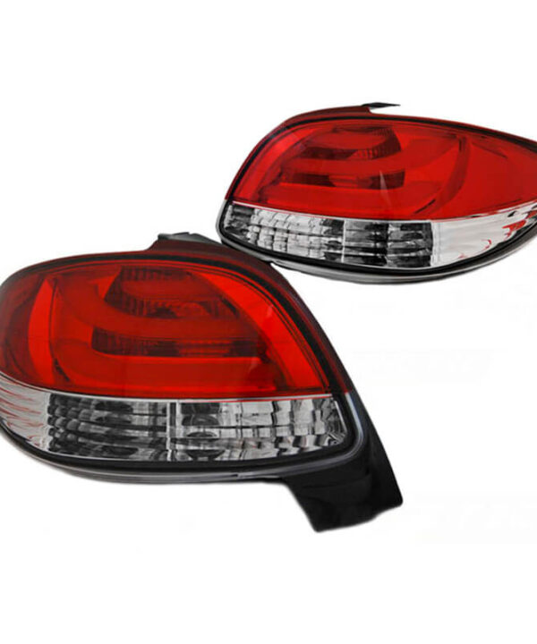 Kimpiris - Πισινά Φανάρια Set Για Peugeot 206 98-07 Led Bar Κόκκινα/Crystal Eagle Eyes