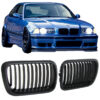 Kimpiris - Καρδιές Μάσκας Για Bmw 3 E36 96-99 Μαύρο Ματ Με 11 Γραμμές 2 Τεμάχια