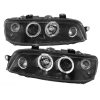 Kimpiris - Μπροστινά Φανάρια Set Για Fiat Punto 99-03 Angel Eyeys Μαύρα H1/H1/H3 Sonar