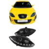 Kimpiris - Μπροστινά Φανάρια Set Για Seat Leon 1P 05-09 DRL Μαύρα H1/H1 Sonar