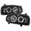 Kimpiris - Μπροστινά Φανάρια Set Για Vw Golf III (3) 92-98 Angel Eyes & Led Μαύρα H1/H1 Sonar