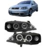 Kimpiris - Μπροστινά Φανάρια Set Για Opel Astra G 98-04 Angel Eyes Μαύρα H1/H1 Sonar