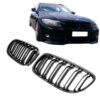 Kimpiris - Καρδιές Μάσκας Για Bmw 3 E90 /E91 08-11 M4 Look Με Διπλή Γρίλια Μαύρο Γυαλιστερό 2 Τεμάχια