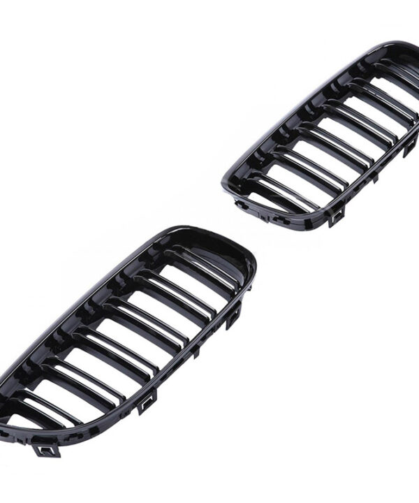 Alternative view of Καρδιές Μάσκας Για Bmw 3 E90 /E91 08-11 M4 Look Με Διπλή Γρίλια Μαύρο Γυαλιστερό 2 Τεμάχια