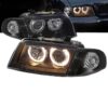 Kimpiris - Μπροστινά Φανάρια Set Για Audi A4 B5 94-98 Angel Eyes Μαύρα H7/H7 Depo
