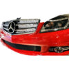 Μάσκα Για Mercedes-Benz C-Class W204 07-14 Amg C63 Look Με 2 Γρίλιες Μαύρο/Χρώμιο 1 Τεμάχιο - Image 3
