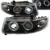 Μπροστινά Φανάρια Set Για Seat Leon / Toledo 1M 99-05  Angel Eyes Μαύρα H1/H1 Sonar - Image 2