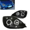 Kimpiris - Μπροστινά Φανάρια Set Για Ford Fiesta 02-05 Angel Eyes & Led Μαύρα H1/H1 Manual Sonar