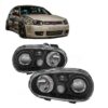 Kimpiris - Μπροστινά Φανάρια Set Για Vw Golf IV (4) 97-03 R32 Look Projectors Μαύρα H7/H7/H3 Depo