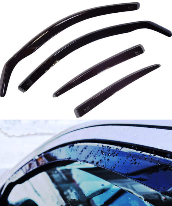 Kimpiris - Ανεμοθραύστες Heko Για Mercedes C-Class W203 (2000-2007) Sedan - Φιμέ Χρώμα Σετ 4 Τεμάχια Εμπρός Και Πίσω 23267