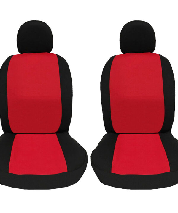 Kimpiris - Καλύμματα Μπροστινών Καθισμάτων Υφασμάτινα Smart Style Μαύρο-Κόκκινο Ζευγάρι 6 Τεμαχίων