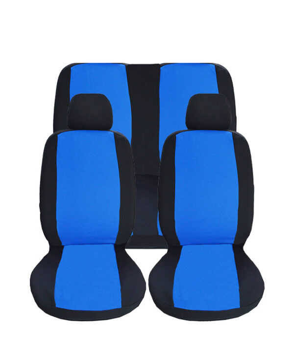 Kimpiris - Καλύμματα Καθισμάτων Υφασμάτινα Smart Style Μαύρο-Μπλε Σετ Εμπρός-Πίσω 8 Τεμάχια