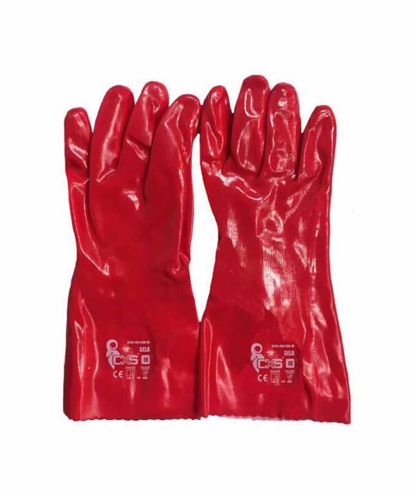 Kimpiris - Γάντια Πετρελαίου Μεγάλα Pvc 10 - XL Κόκκινα 33 cm 2 Τεμάχια