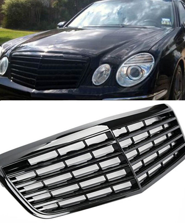 Kimpiris - Μάσκα Για Mercedes-Benz E-Class W211 06-09 Amg / Avantgarde Look Γυαλιστερό Μαύρο 1 Τεμάχιο