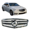 Kimpiris - Μάσκα Για Mercedes-Benz E-Class W212 09-13 Amg Look με 2 Γρίλιες Χρώμιο/Μαύρο 1 Τεμάχιο