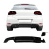 Kimpiris - Diffuser Πίσω Προφυλακτήρα Για VW Golf VI (6) 08-12 GTI Look Με Αριστερή Τρύπα Εξάτμισης Από Abs Πλαστικό 1 Τεμάχιο