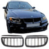 Kimpiris - Καρδιές Μάσκας Για Bmw 3 E90 /E91 05-08 M4 Look Με Διπλή Γρίλια Μαύρο Γυαλιστερό 4 Τεμάχια