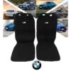 Kimpiris - Πλατοκαθίσματα Μπροστινά Πετσέτα για BMW ///M Μαύρα 2 Τεμαχίων OEM