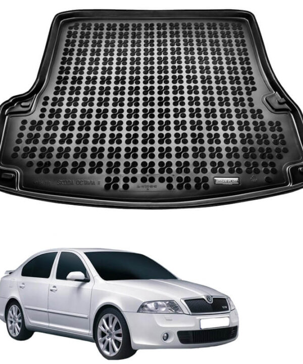 Kimpiris - Πατάκι Πορτ-Παγκάζ 3D Σκαφάκι Για Skoda Octavia 1Z 04-13 Sedan & Combi Μαύρο Rezawplast