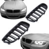Kimpiris - Καρδιές Μάσκας Για Bmw 3 E90 /E91 08-11 M4 Look Με Διπλή Γρίλια Μαύρο Ματ 2 Τεμάχια