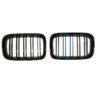 Kimpiris - Καρδιές Μάσκας Για Bmw 3 E36 90-96 M4 Look Με Διπλή Γρίλια Tri-color / Μαύρο Γυαλιστερό 2 Τεμάχια