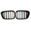 Kimpiris - Καρδιές Μάσκας Για Bmw 5 E39 96-03 M4 Look Με Διπλή Γρίλια Tri-color / Μαύρο Γυαλιστερό 2 Τεμάχια