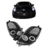 Kimpiris - Μπροστινά Φανάρια Set Για Toyota Yaris 06-09 Angel Eyes & Led Μαύρα H1/H1 Sonar