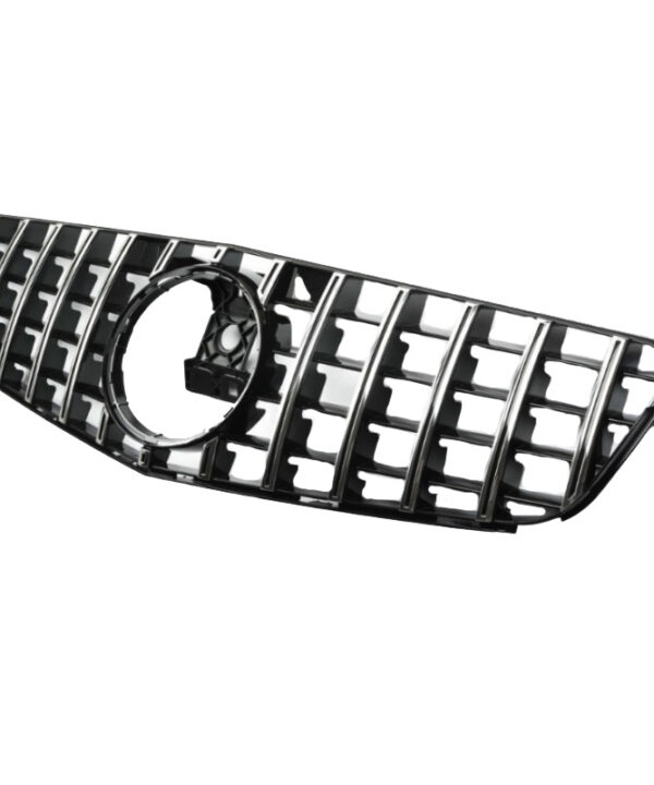 Alternative view of Μάσκα Για Mercedes-Benz C-Class W204 07-14 GT Amg Panamericana Look Μαύρο/Χρώμιο 1 Τεμάχιο