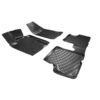 Kimpiris - Πατάκια Σκαφάκια 3D Από Λάστιχο TPE Για Dacia Duster 4x2 2010-2017 Rizline 4 Τεμάχια Μαύρα