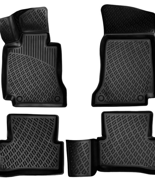 Kimpiris - Πατάκια Σκαφάκια 3D Από Λάστιχο TPE Για Mercedes C-Class W205 2014-2020 Rizline 4 Τεμάχια Μαύρα