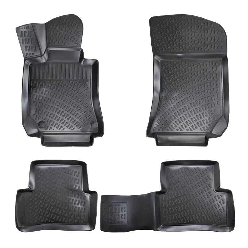 Kimpiris - Πατάκια Σκαφάκια 3D Από Λάστιχο TPE Για Mercedes E-Class W212/W207/CLS W218/S Class W222 Rizline 4 Τεμάχια Μαύρα