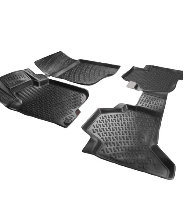 Kimpiris - Πατάκια Σκαφάκια 3D Από Λάστιχο TPE Για Mitsubishi L200 2005-2018 Rizline 4 Τεμάχια Μαύρα