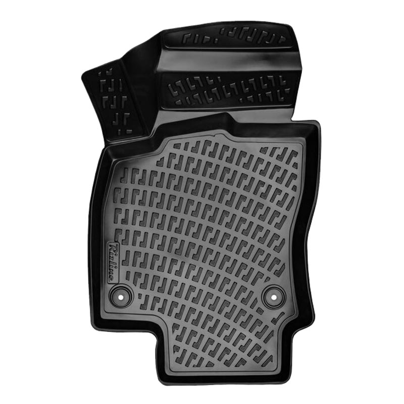 Πατάκια Σκαφάκια 3D Από Λάστιχο TPE Για VW Golf 7 VII/T-Roc/Leon 5F / Audi A3 8V/Audi Q2/Skoda Karoq Rizline 4 Τεμάχια Μαύρα - Image 2