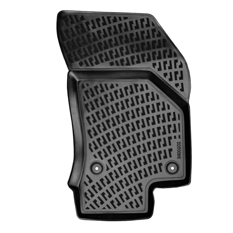 Πατάκια Σκαφάκια 3D Από Λάστιχο TPE Για VW Golf 7 VII/T-Roc/Leon 5F / Audi A3 8V/Audi Q2/Skoda Karoq Rizline 4 Τεμάχια Μαύρα - Image 3