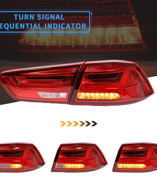 Alternative view of Πισινά Φανάρια Set Για Mitsubishi Lancer X 08-17 Led Bar Κόκκινο/Crystal VLAND
