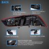 Πισινά Φανάρια Set Για Mitsubishi Lancer X 08-17 Led Bar Κόκκινο/Crystal VLAND - Image 4