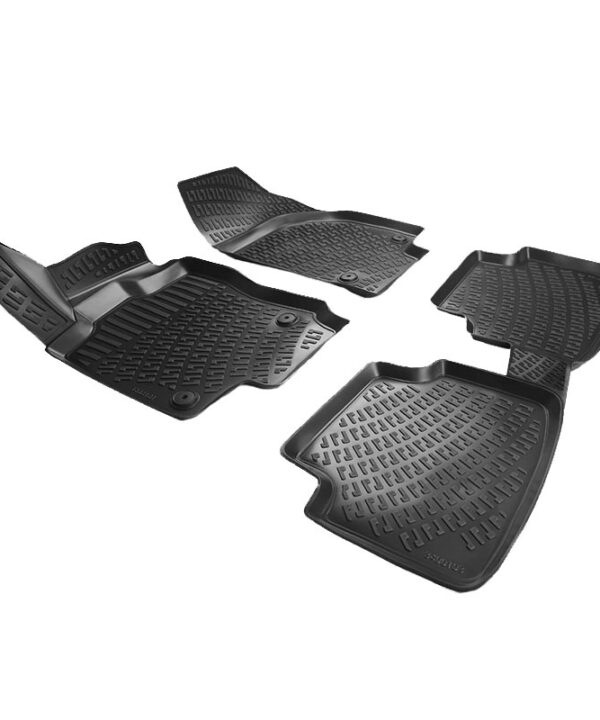 Kimpiris - Πατάκια Σκαφάκια 3D Από Λάστιχο TPE Για VW Tiguan 2015- Rizline 4 Τεμάχια Μαύρα