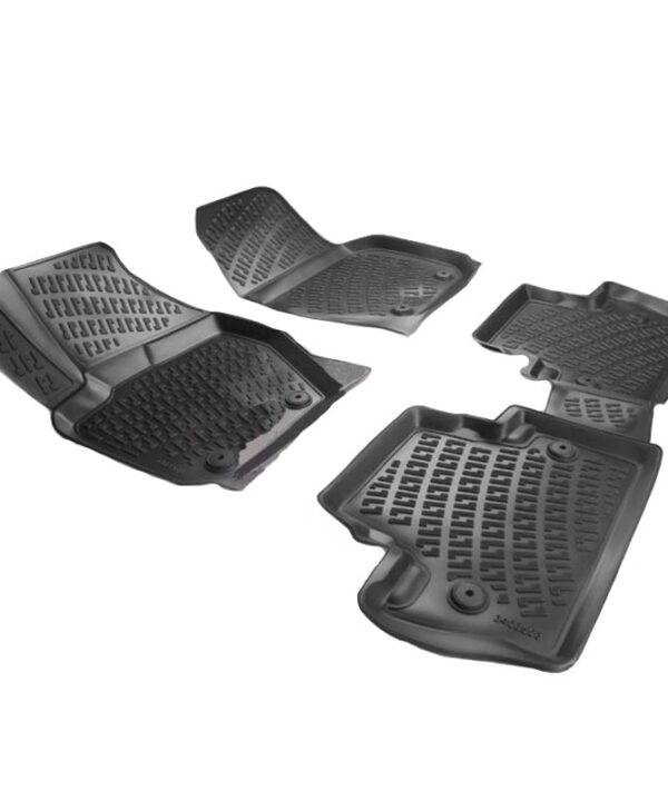 Kimpiris - Πατάκια Σκαφάκια 3D Από Λάστιχο TPE Για Volvo S60 2010-/V60 2010-/V70 2010- Rizline 4 Τεμάχια Μαύρα