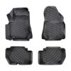 Kimpiris - Πατάκια Σκαφάκια 3D Από Λάστιχο TPE Για Peugeot Partner/Citroen Berlingo 2009- Rizline 4 Τεμάχια Μαύρα