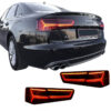 Kimpiris - Πισινά Φανάρια Set Για Audi A6 C7 11-15 Led Bar Dynamic Κόκκινο/Crystal Eagle Eyes