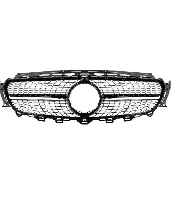 Alternative view of Μάσκα Για Mercedes-Benz E-Class W213 16-19 Diamond Look Χρώμιο/Μαύρο 1 Τεμάχιο