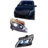 Kimpiris - Μπροστινά Φανάρια Set Για Mercedes-Benz Vito W447 14+ DRL Led Tube & Led Signal Dynamic Μαύρα Με Μοτέρ Carner