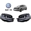 Kimpiris - Μπροστινά Φανάρια Set Για Vw Golf VII (7) 12-17 DRL Full Led Halogen Version Black/Chrome LEDHL103-CM Osram Ledriving Osram Ledriving