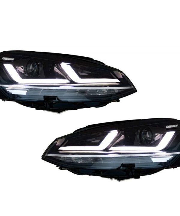 Alternative view of Μπροστινά Φανάρια Set Για Vw Golf VII (7) 12-17 DRL Full Led Halogen Version Black/Chrome LEDHL103-CM Osram Ledriving Osram Ledriving