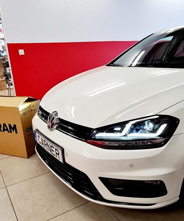 Alternative view of Μπροστινά Φανάρια Set Για Vw Golf VII (7) 12-17 DRL Full Led Halogen Version Black LEDHL103-BK Osram Ledriving