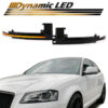 Kimpiris - Φλας Καθρέπτη Για Audi A3 8P 08-10 / A4 A5 07-09 / A6 C6 08-10 / A8 07-10 / Q3 07-17 Dynamic Led Canbus Μαύρο/Φιμέ 2 Τεμάχια